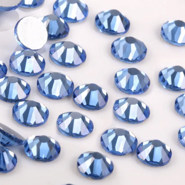 Nail drill glass flat drill rhinestone Light Blue - Shop at LoveMi