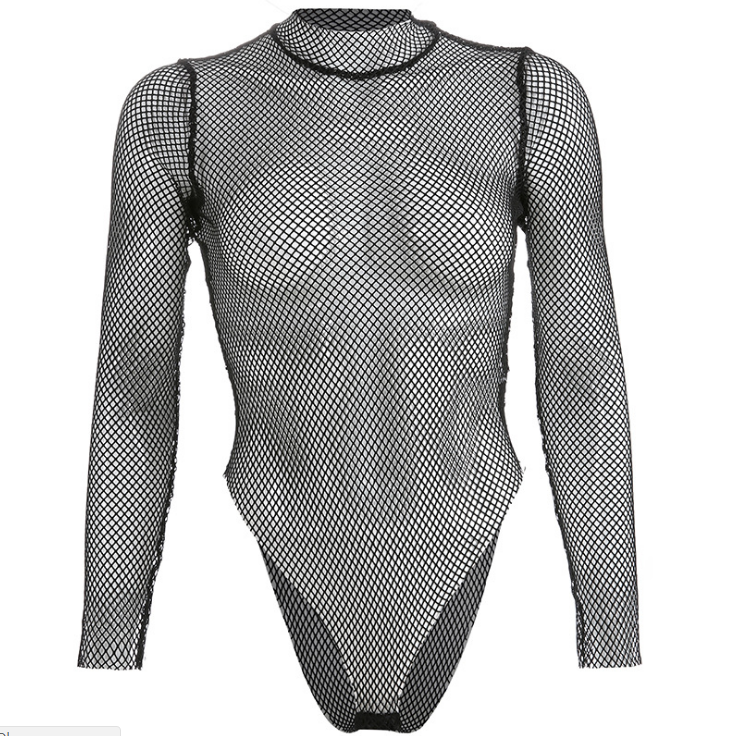 HOLLOW OUT PARTY MESH BODYSUIT Black - Shop at LoveMi