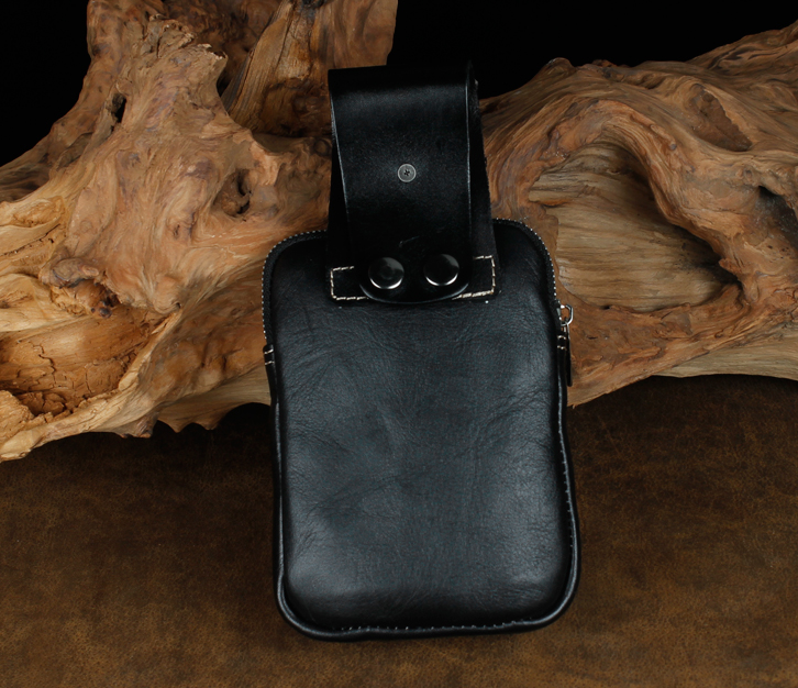 Mens Leather Pouch Belt Biker Hiking Camp Phone Pocket Waist Fanny Bags — foto 6