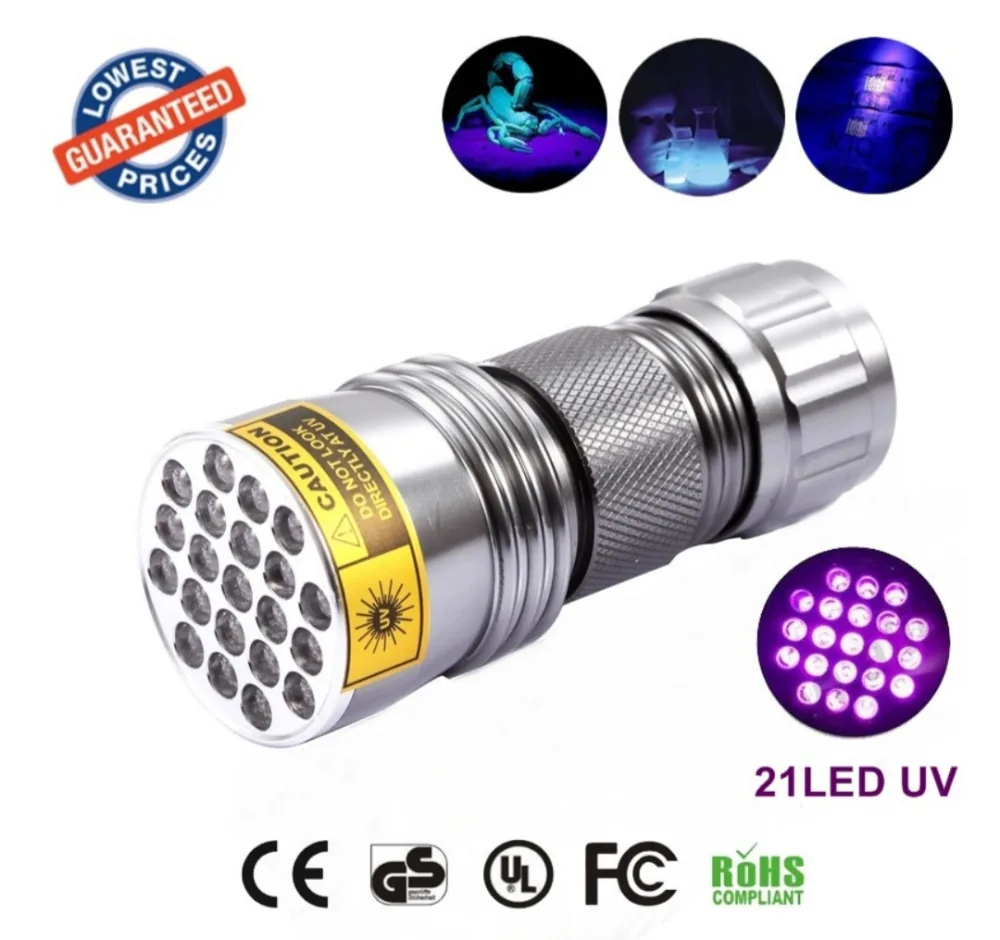 21LED Violet Flashlight LED UV UV Counterfeit