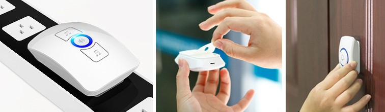 Wireless home doorbell remote AC remote control electronic senile caller 3