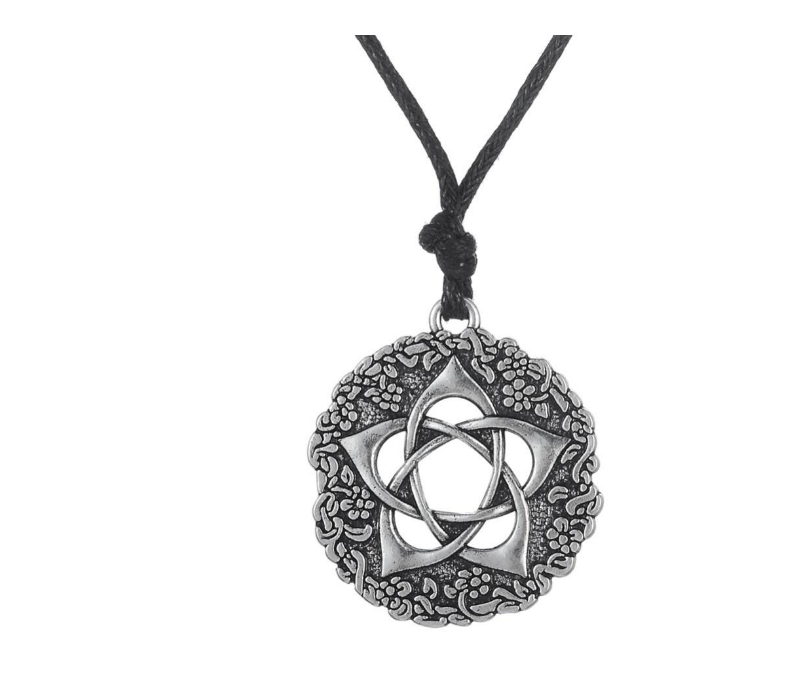 Simple life flower tag necklace