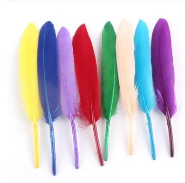 Colorful Goose Feather Straight Knife Hair Diy Accessories Sky Blue - Shop at LoveMi