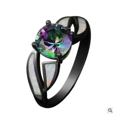 Square ring colorful Black Size8 - Shop at LoveMi