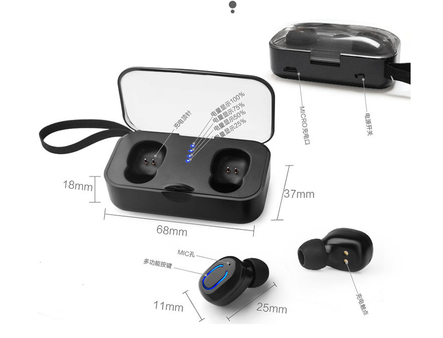 Explosion models private mode TI8S wireless Bluetooth headset Bluetooth headset 5.0 binaural call Mini tws Bluetooth headset - Image 4