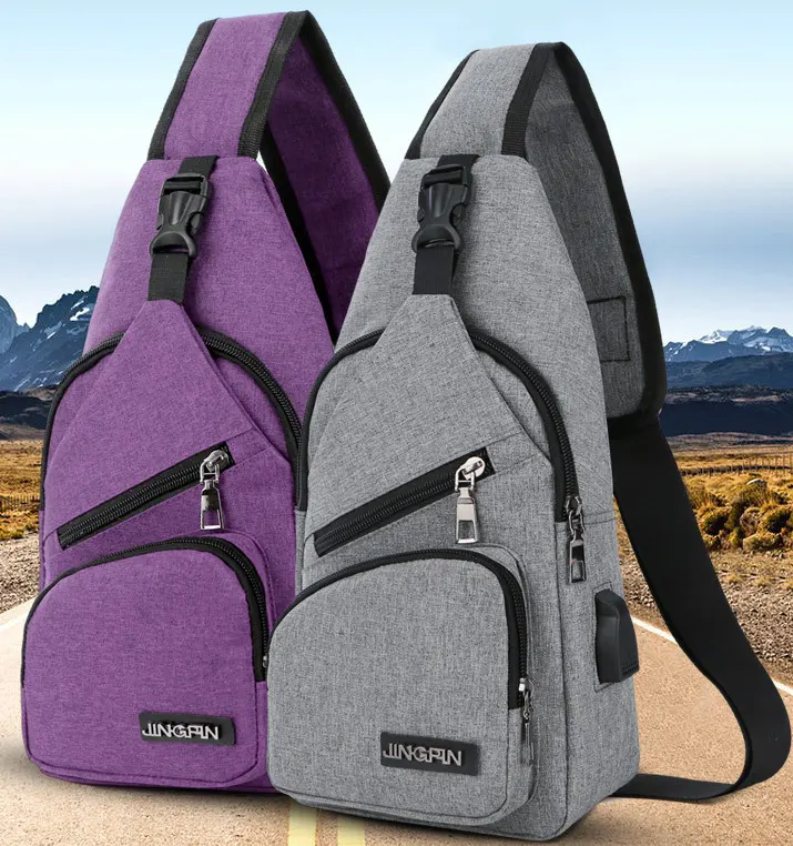 Fashion Multi-functional USB Charging Crossbody Bag