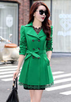 Han Fan casual jacket tide coat women Green - Shop at LoveMi