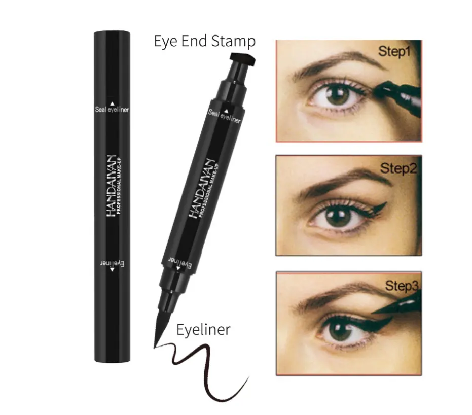 Double-headed seal eyeliner Triangle 2-in-1 waterproof