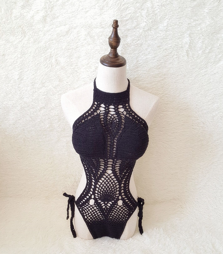 Hand-knitted one-piece swimsuit - Image 4