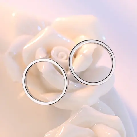 Minimalist Stud Earrings Tiny Circle Contracted Girl