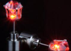 Hot Sale 1PCS Charm LED Earring Light Up Crown Glowing Crystal Stainless Ear Drop Ear Stud Earring Jewelry gift Free Shipping