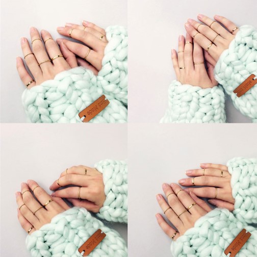 10PCS SET Fashion Simple Design Vintage Gold Silver Color Joint Rings Sets For Women Jewelry J7213