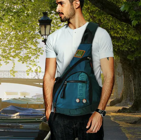 Men Oxford Sling Knapsack Shoulder Messenger Chest Bag Laptop
