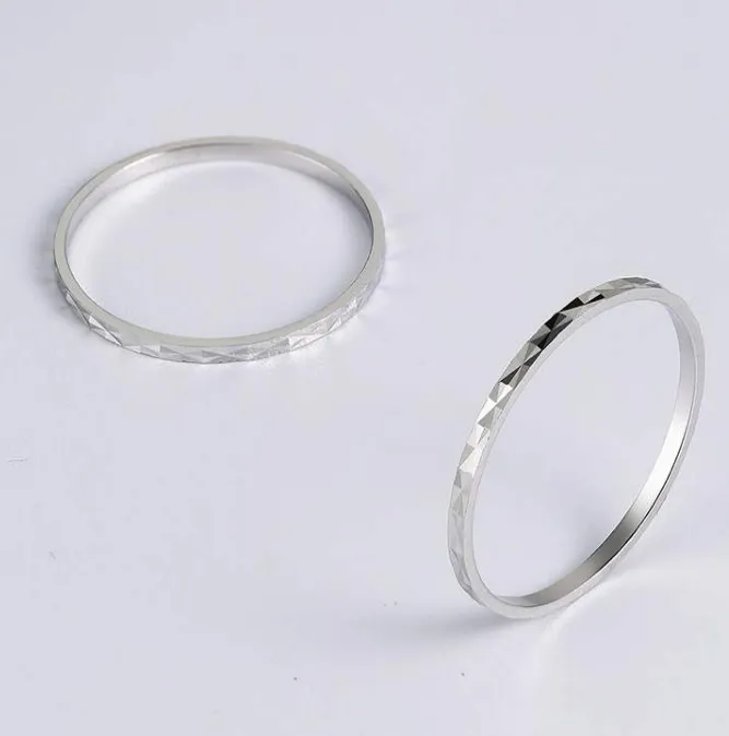 S925 Silver Ring Temperament Simple Joint Line Ring Girl Ring Ring - Silvery