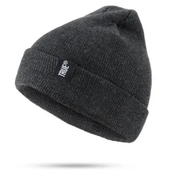 TRUE autumn and winter warm woven standard knitted hat ski caps headband cloth wool hat - Dark Grey - View 1