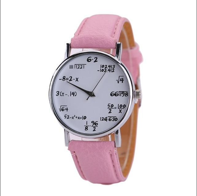 Fashion student addition and subtraction symbol quartz watch