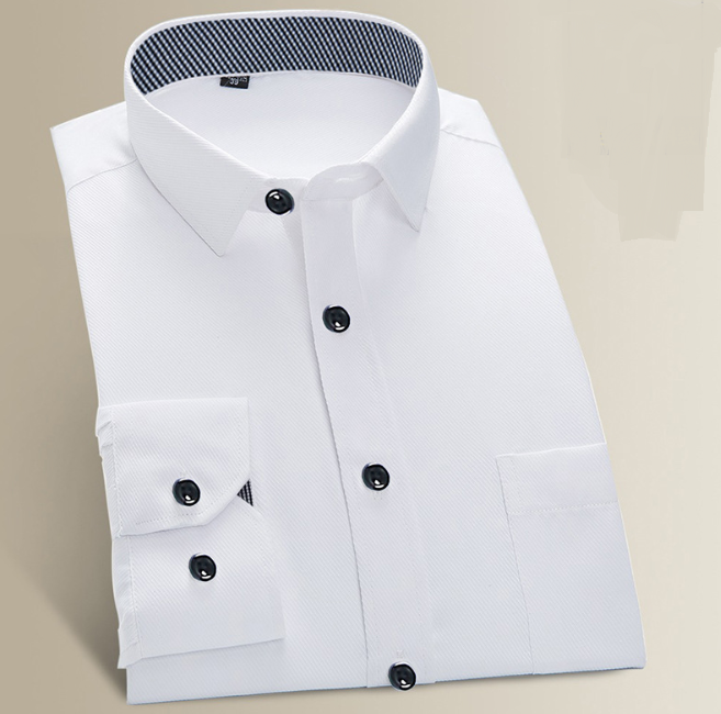 Shirt men's long sleeve youth business work casual dress dress business wear white slim shirt