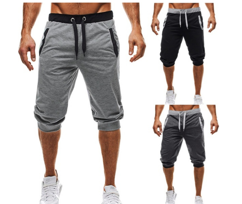 Summer New Wish Hot Hit Color Casual Cropped Trousers Sports Pants Men's Trousers