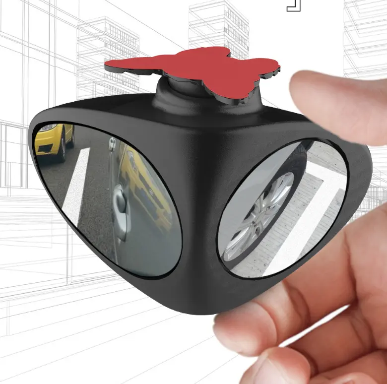 Double vision auxiliary mirror car rearview