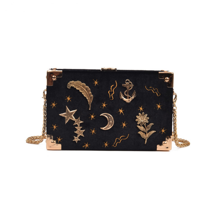 Embroidery stars one shoulder slung box