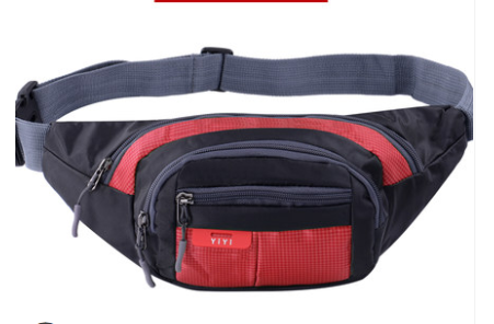 Sports multi-function waterproof pockets men and women large capacity to collect money cashier business canvas mobile phone bag chest bag — foto 4