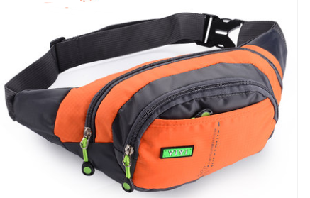 Sports multi-function waterproof pockets men and women large capacity to collect money cashier business canvas mobile phone bag chest bag — foto 12