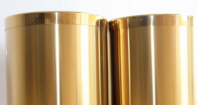 Double-layer uncovered trash can stainless steel trash can