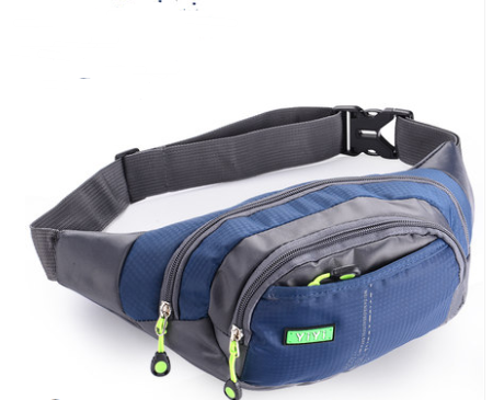 Sports multi-function waterproof pockets men and women large capacity to collect money cashier business canvas mobile phone bag chest bag — foto 2