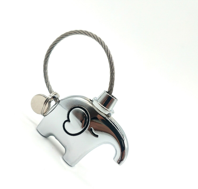 LOVE & FRIENDSHIP ELEPHANT KEYCHAINS Silvery - Shop at LoveMi