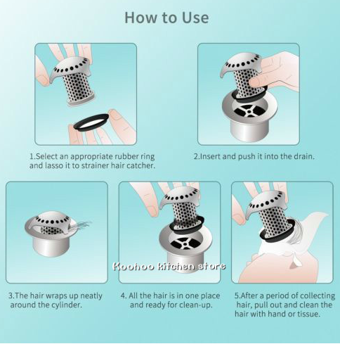 Filter creative floor drain Bathtub bathroom hair anti-blocking device Pool silver plated floor drain Sink deodorant anti-clogging