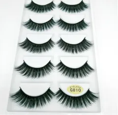 3D mink hair false eyelashes - G810 (5 Pairs) - View 1