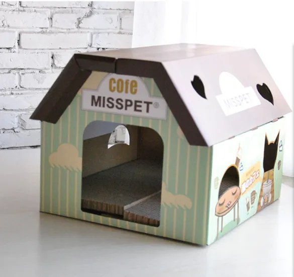 Izakaya coffee house cat scratch board cat litter cat toy corrugated paper cat house sharpener Coffee - Shop at LoveMi