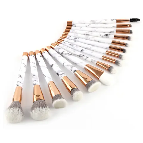 11 Sets of Marble Makeup Brush with Beauty Kit