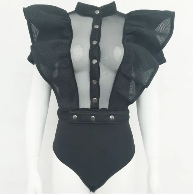 Women's Mesh Jumpsuit Black - Shop at LoveMi