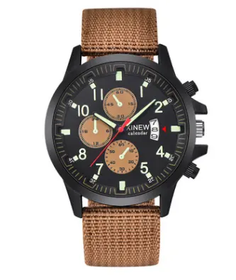 Mens Brand Watches Fashion Nylon Band Military