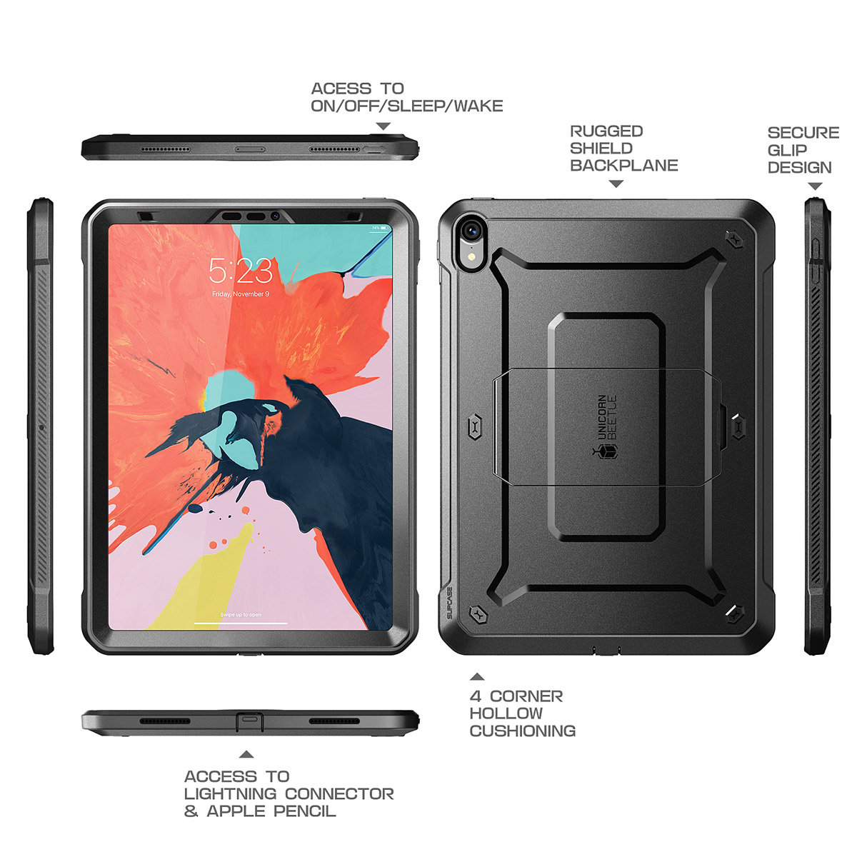 Compatible With  Compatible With, Pencil For IPad Pro 12.9 SUPCASE UB PRO Full-body Cover With Built-in Screen Protector & Kickstand 3