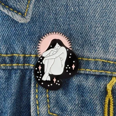 Quiet Sleeping Girl Feminist Enamel Pin Brooches Badges Hard Enamel Pins Women Hat Bag Backpack Jewelry Accessories Fine Gifts - Shop at LoveMi