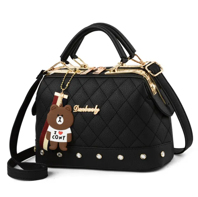autumn and winter trend new single shoulder diagonal small bag Korean fashion handbag small square bag Black - Shop at LoveMi