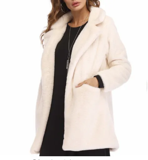 Faux Fur Coat Women Long Sleeve Warm Thick Wave Jackets Plus Size Coat Winter Black Yellow Rose Red Fur Coats Autumn Beige - Shop at LoveMi