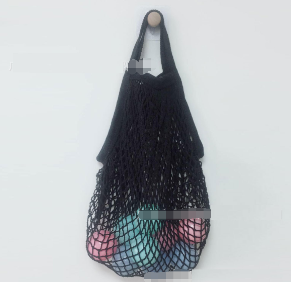 Korean version of ins hollow cotton woven fishing net bag beach cotton net bag portable portable green shopping bag