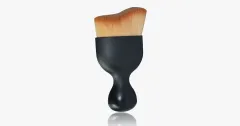 Curved Curved Foundation Brush Wine Cup Brush Curved Repair Brush Outline Shadow Makeup Brush - Black - View 1