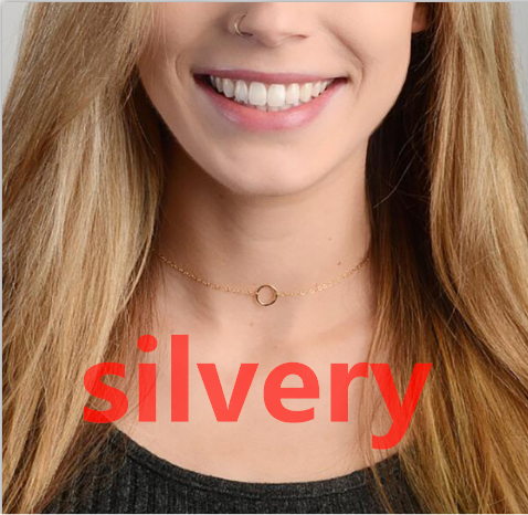 Ladies new circle clavicle chain round shape foreign trade new European and American necklace