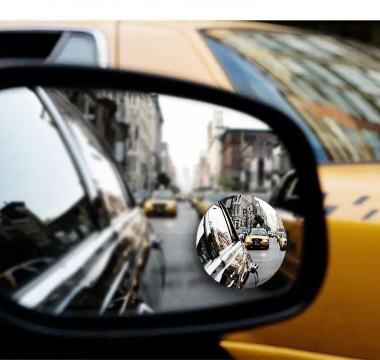 Car Borderless Small Round Mirror 360 Degree Reversing Blind