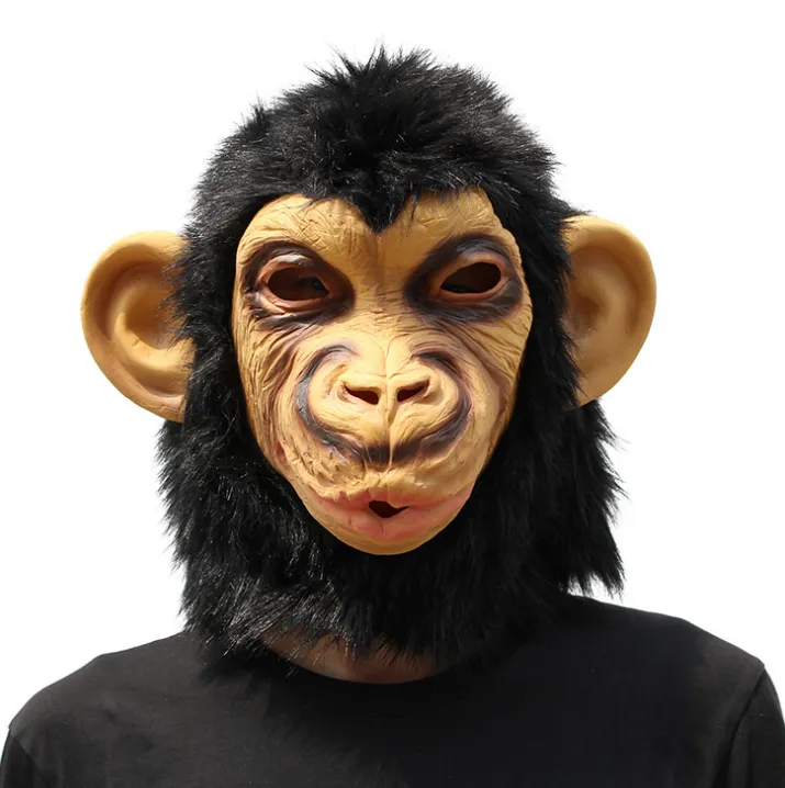 Holy Day Mask Christmas Ball Orangutan Styling Mask Party Mask Game Funny Party Supplies - Black