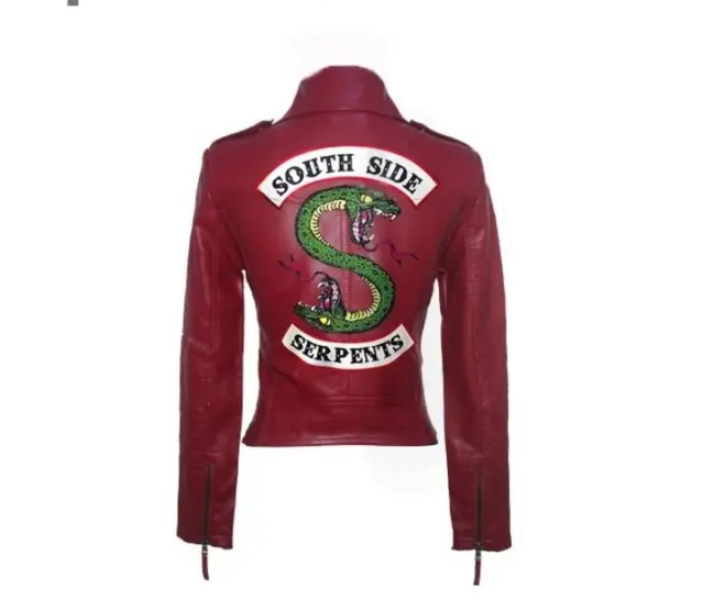 Viper Snake Leather Jacket Red - Shop at LoveMi