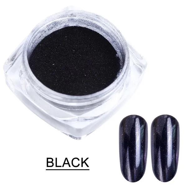 13 intermediate titanium powder illusion mirror powder super fine plating metal powder Magic Pink Black - Shop at LoveMi