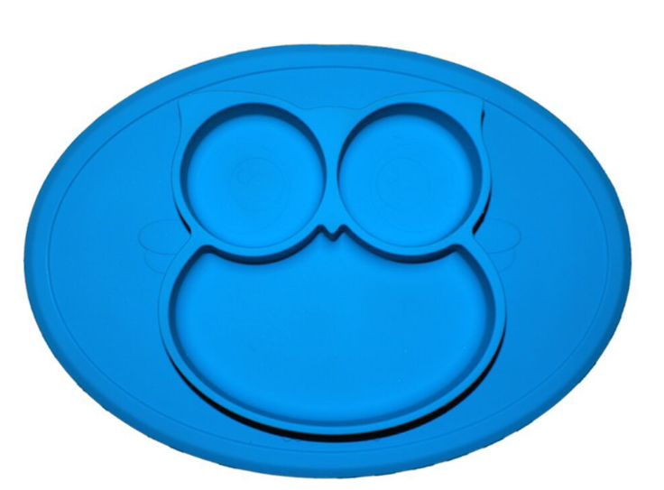 Original patented integrated food grade Silicone plate pad children's tableware Children's dinner tray Plate
