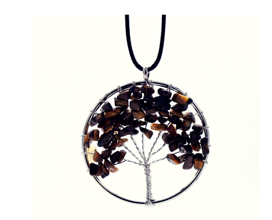 Natural gravel crystal life tree natural stone rich tree colorful necklace