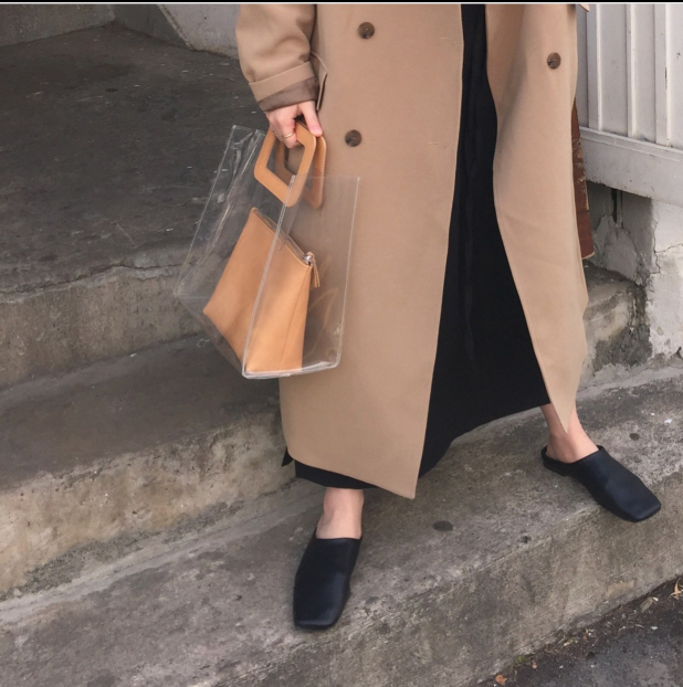 New transparent jelly package PVC shopping bag handbag ins popular beach mother bag female