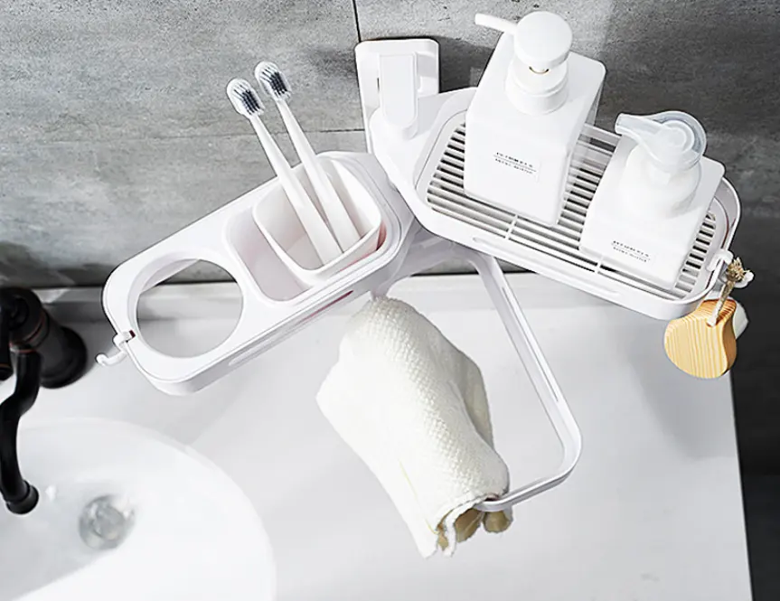 Rotating wall-mounted storage box kitchen bathroom toilet